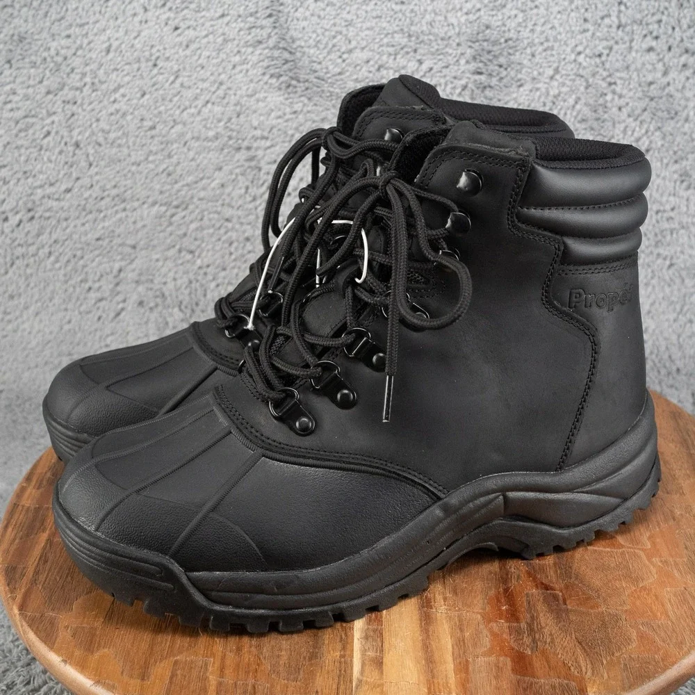 Propet Men's Blizzard Mid Waterproof Winter Boot Black Size 10 (M)